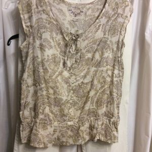 New Sonoma sleeveless cotton shirt with knit cami